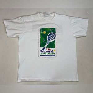 VINTAGE USTA Tennis National Championships 1999 Graphic T-shirt Women Large 90s